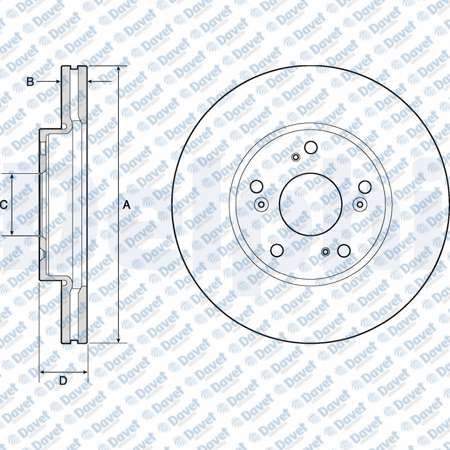 DELPHI BG4741C On Fren Disk Havali Civic Sedan Hatchback 12> [Paslanmaz Boyali]